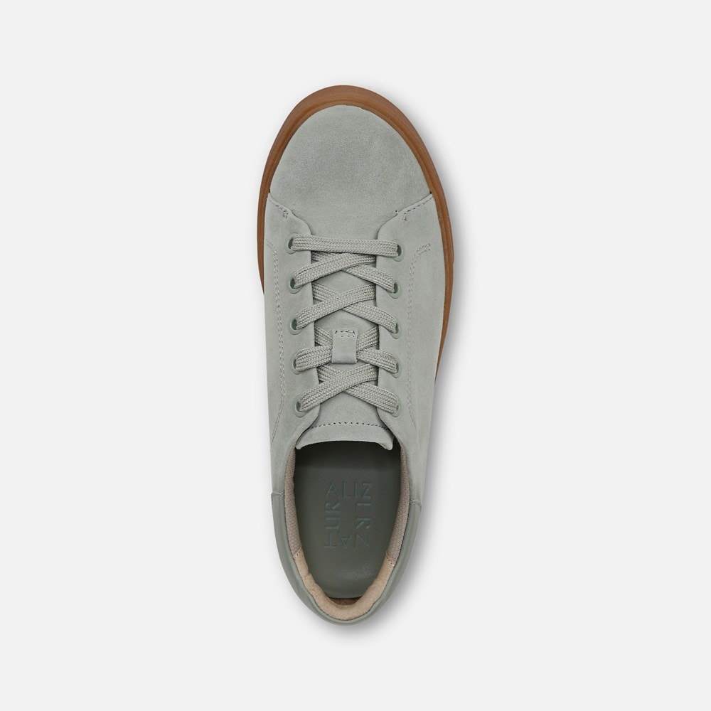 Naturalizer Morrison 2.0 Lace Up Sneaker - Pistachio Green Suede
