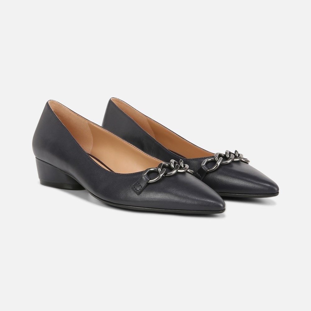 Naturalizer Becca Flat - Navy Blue Leather