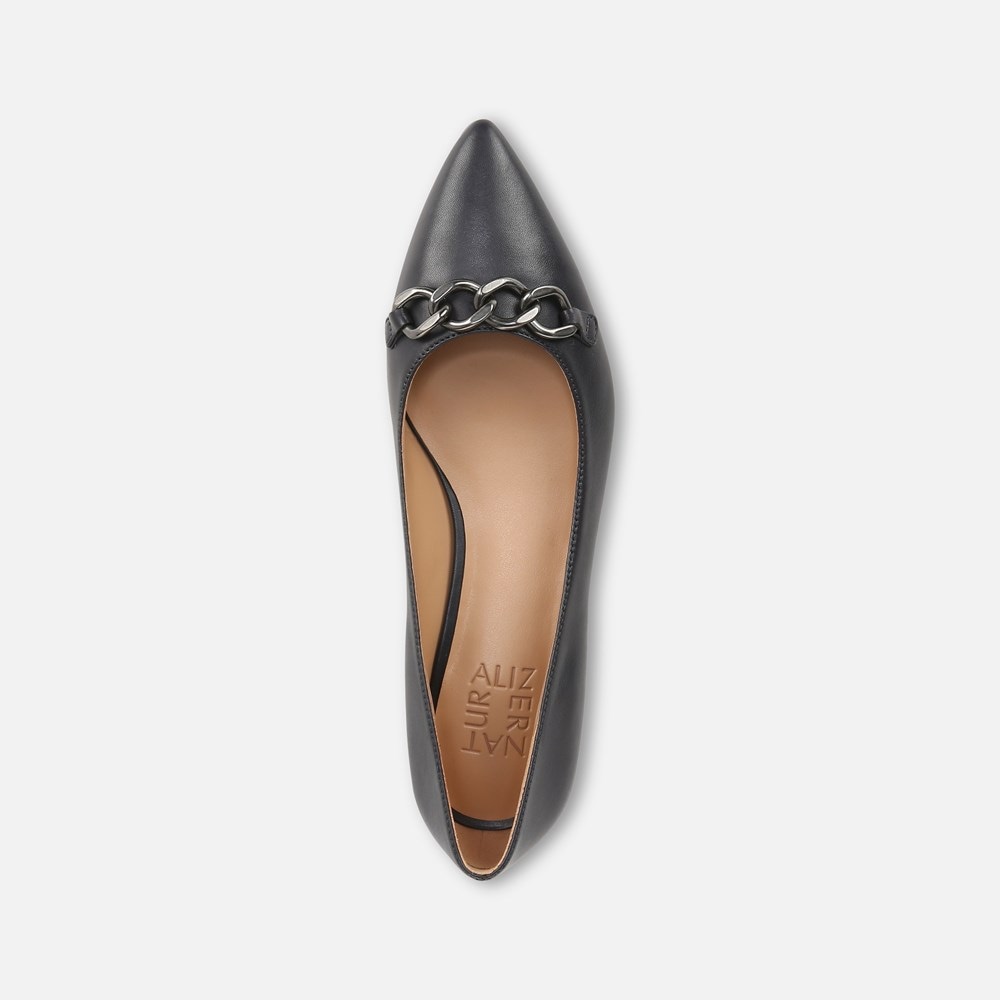 Naturalizer Becca Flat - Navy Blue Leather Naturalizer Becca Flat - Navy Blue Leather