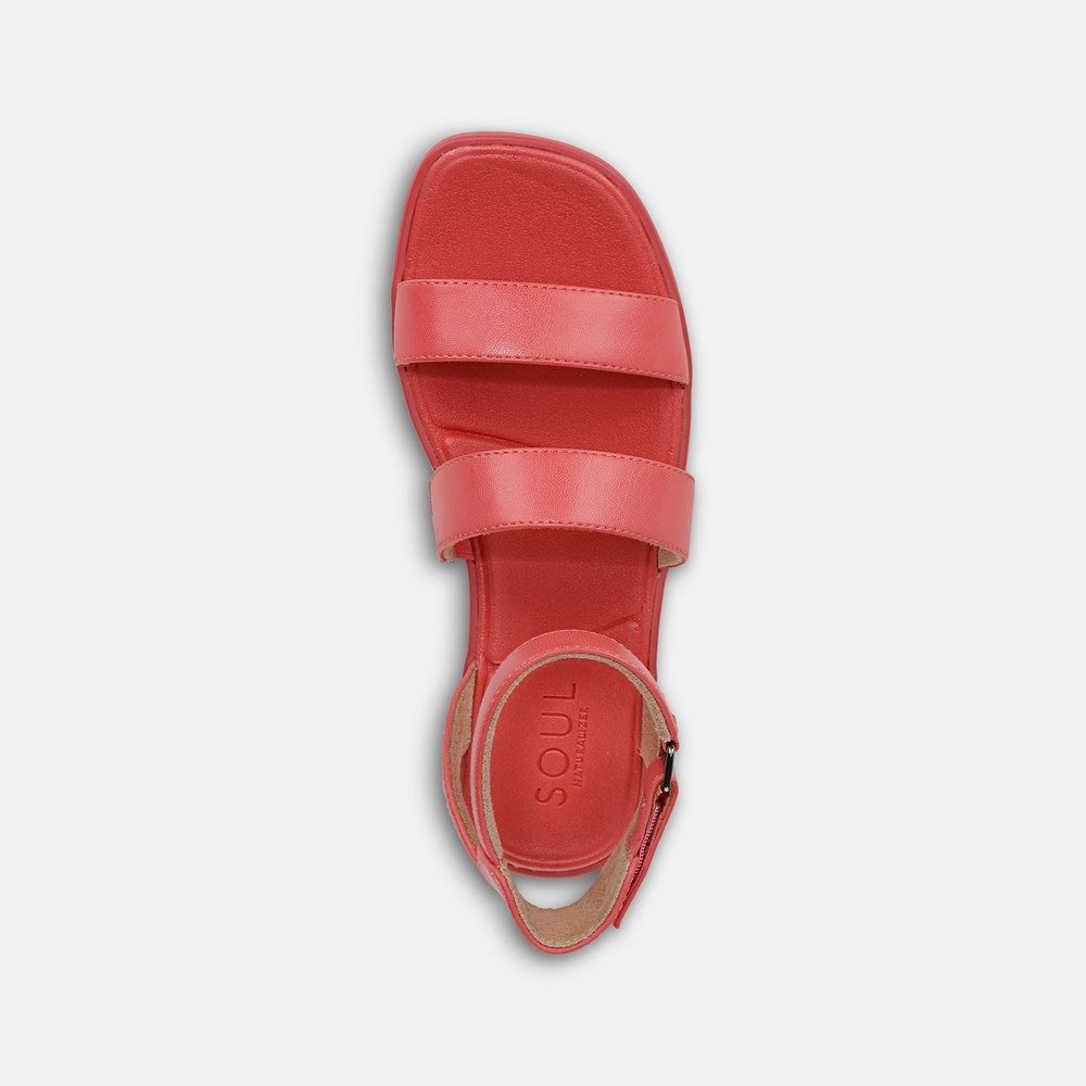 Naturalizer SOUL Fiesta Strappy Sandal - Coral Faux Leather Naturalizer SOUL Fiesta Strappy Sandal - Coral Faux Leather