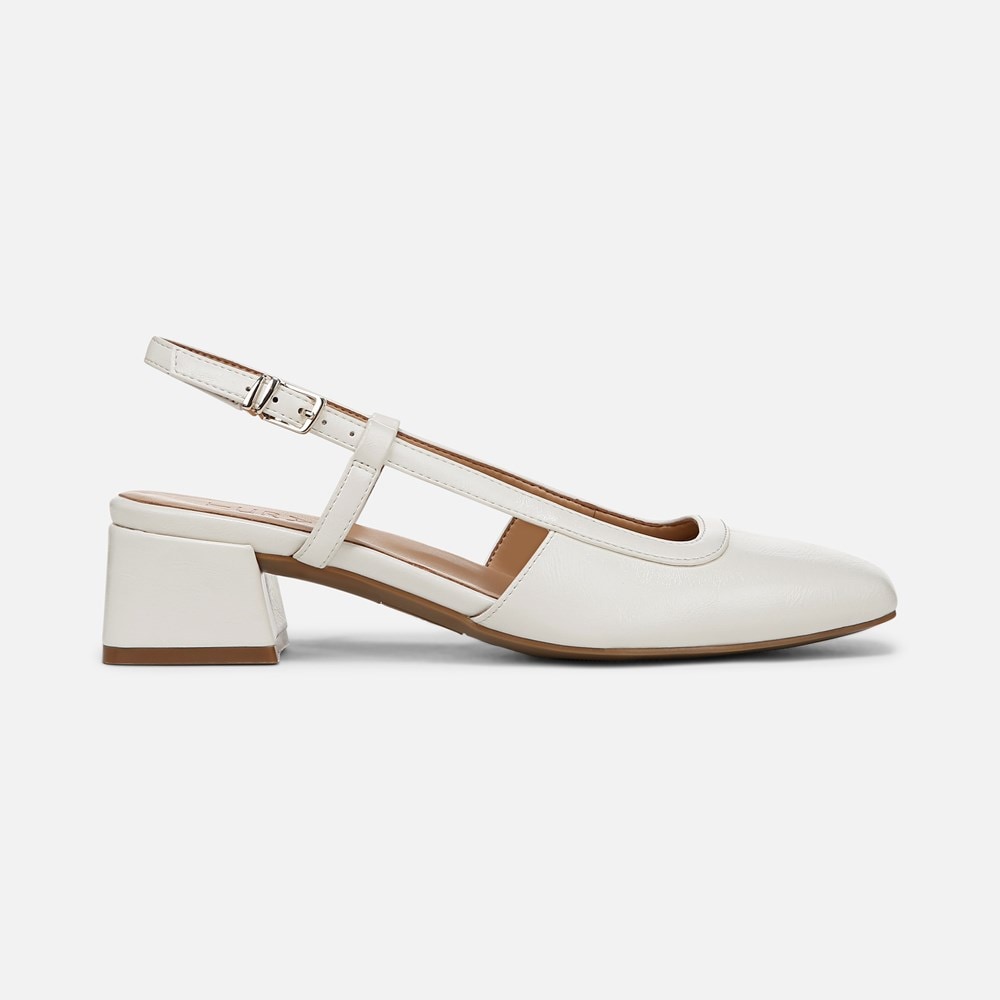 Naturalizer Harper Slingback - Warm White Faux Leather