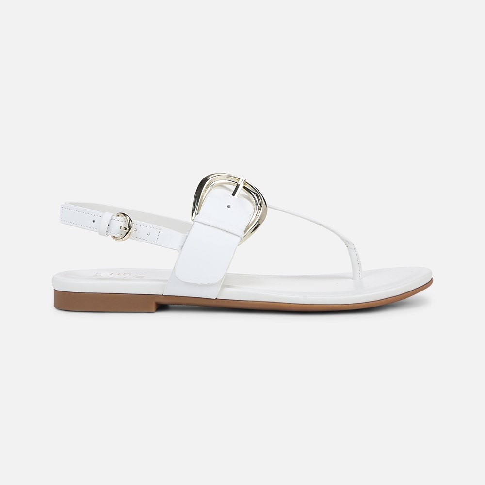 Naturalizer Taylor Sandal - White Leather Naturalizer Taylor Sandal - White Leather