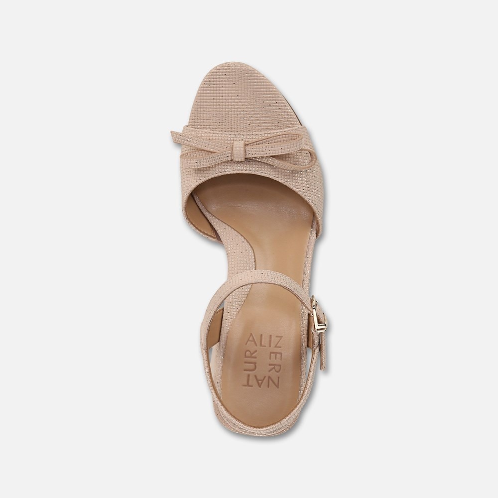 Naturalizer Deandra Dress Sandal - Sand Mettallic Fabric Naturalizer Deandra Dress Sandal - Sand Mettallic Fabric