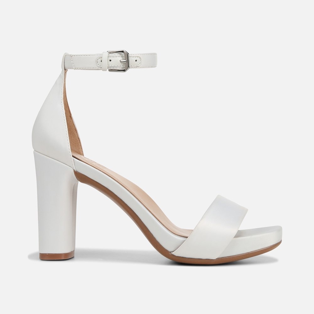 Naturalizer Joy Dress Sandal - Pearl White Satin Fabric