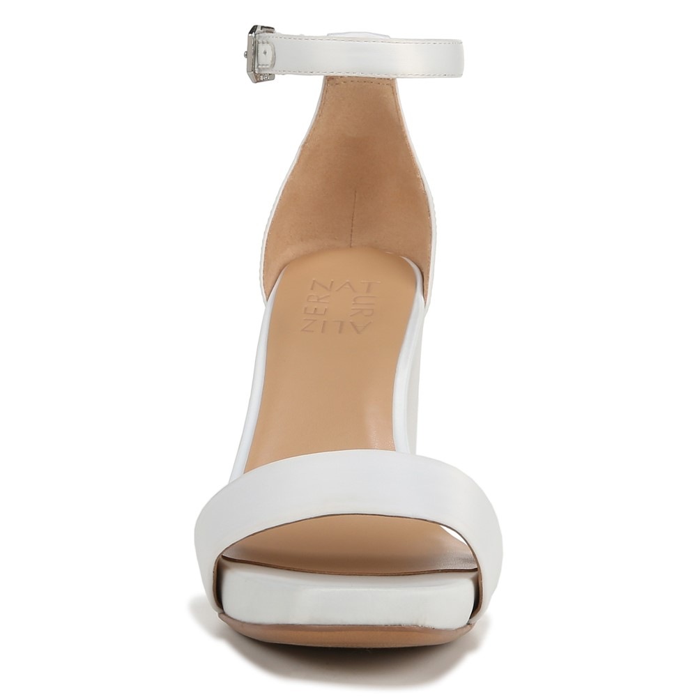 Naturalizer Joy Dress Sandal - Pearl White Satin Fabric