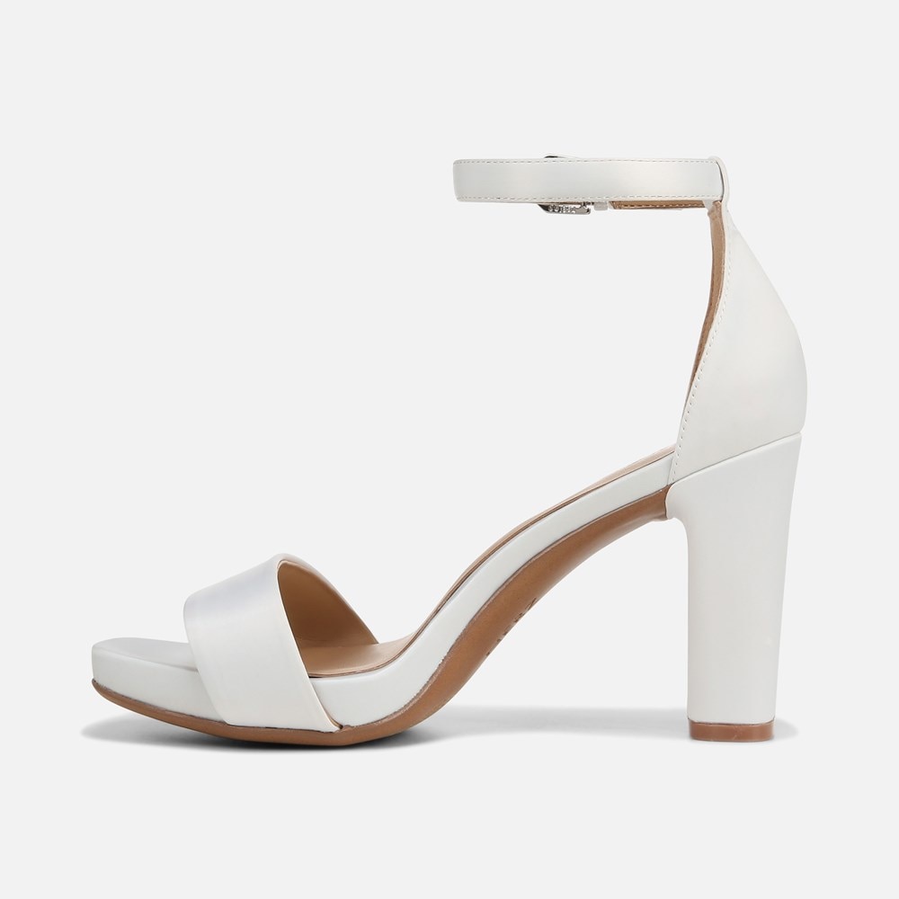 Naturalizer Joy Dress Sandal - Pearl White Satin Fabric