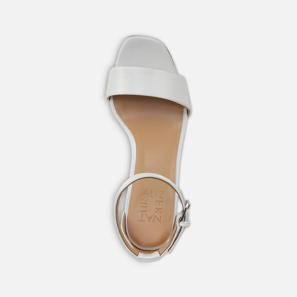Naturalizer Joy Dress Sandal - Pearl White Satin Fabric
