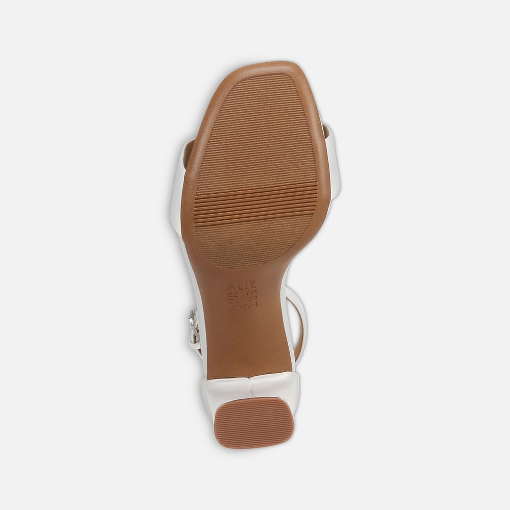 Naturalizer Joy Dress Sandal - Pearl White Satin Fabric