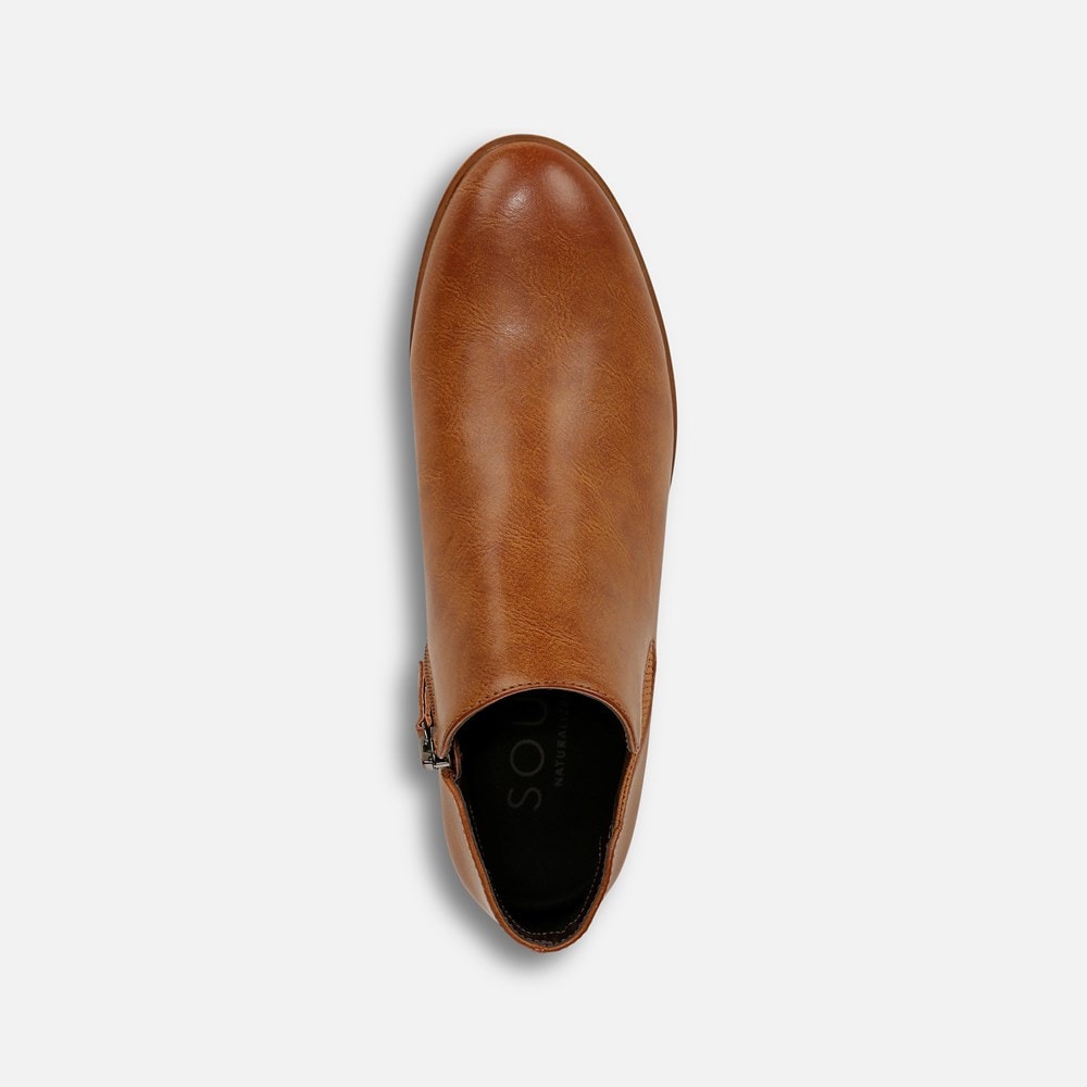 Naturalizer SOUL Respect Ankle Bootie - Gingerbread Brown Faux Leather Naturalizer SOUL Respect Ankle Bootie - Gingerbread Brown Faux Leather