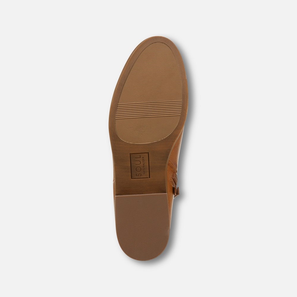 Naturalizer SOUL Respect Ankle Bootie - Gingerbread Brown Faux Leather Naturalizer SOUL Respect Ankle Bootie - Gingerbread Brown Faux Leather