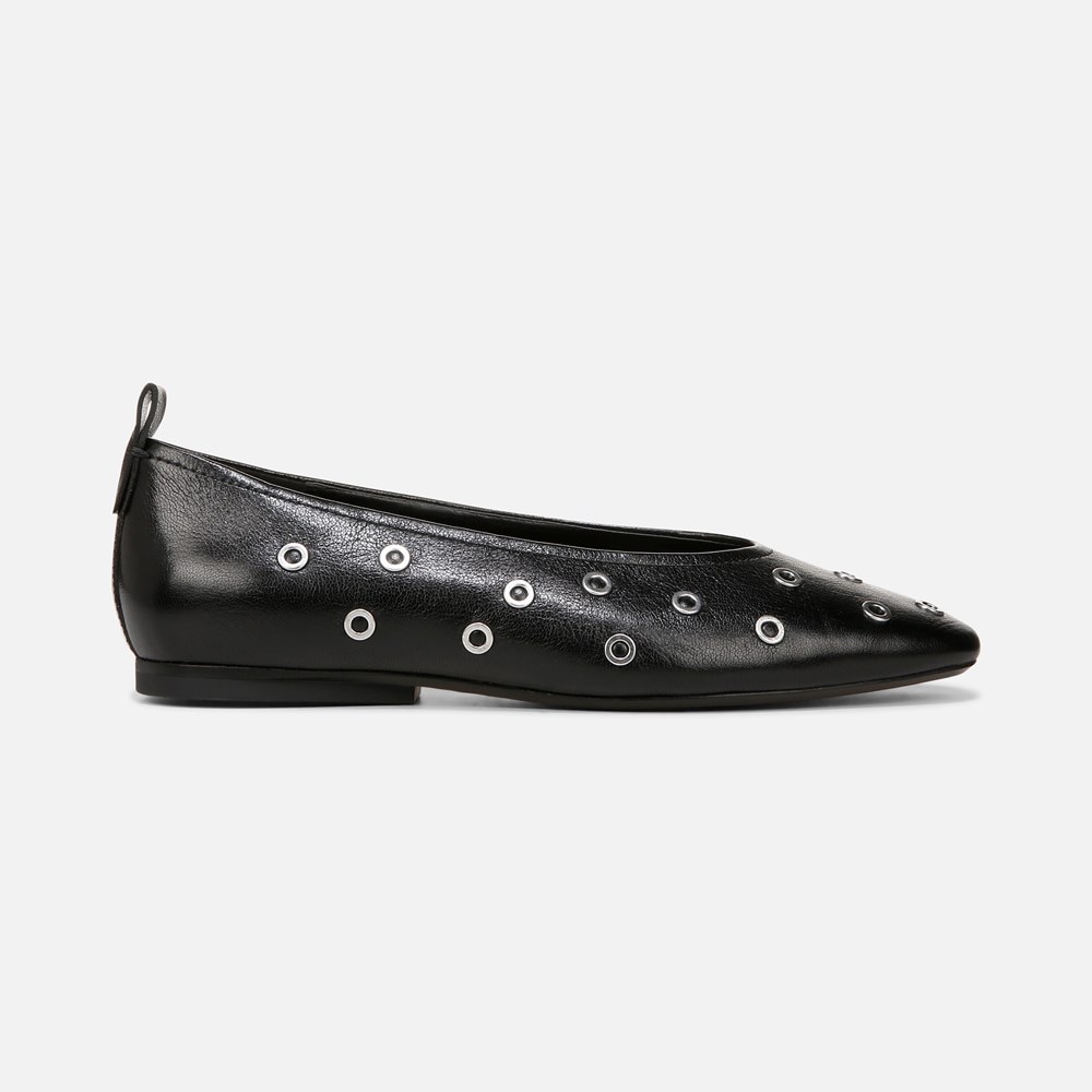 Naturalizer 27 Edit Carla Flat - Black Leather Stud Naturalizer 27 Edit Carla Flat - Black Leather Stud