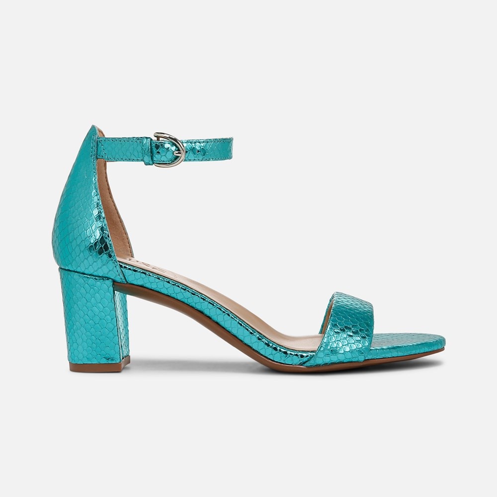 Naturalizer Limited Edition Vera Dress Sandal - Teal Metallic Snake Print Leather Naturalizer Limited Edition Vera Dress Sandal - Teal Metallic Snake Print Leather