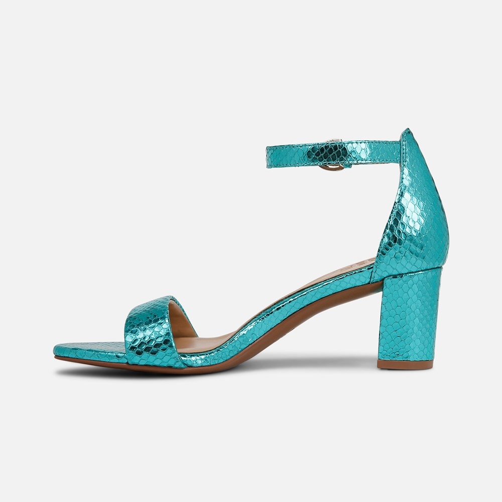 Naturalizer Limited Edition Vera Dress Sandal - Teal Metallic Snake Print Leather Naturalizer Limited Edition Vera Dress Sandal - Teal Metallic Snake Print Leather