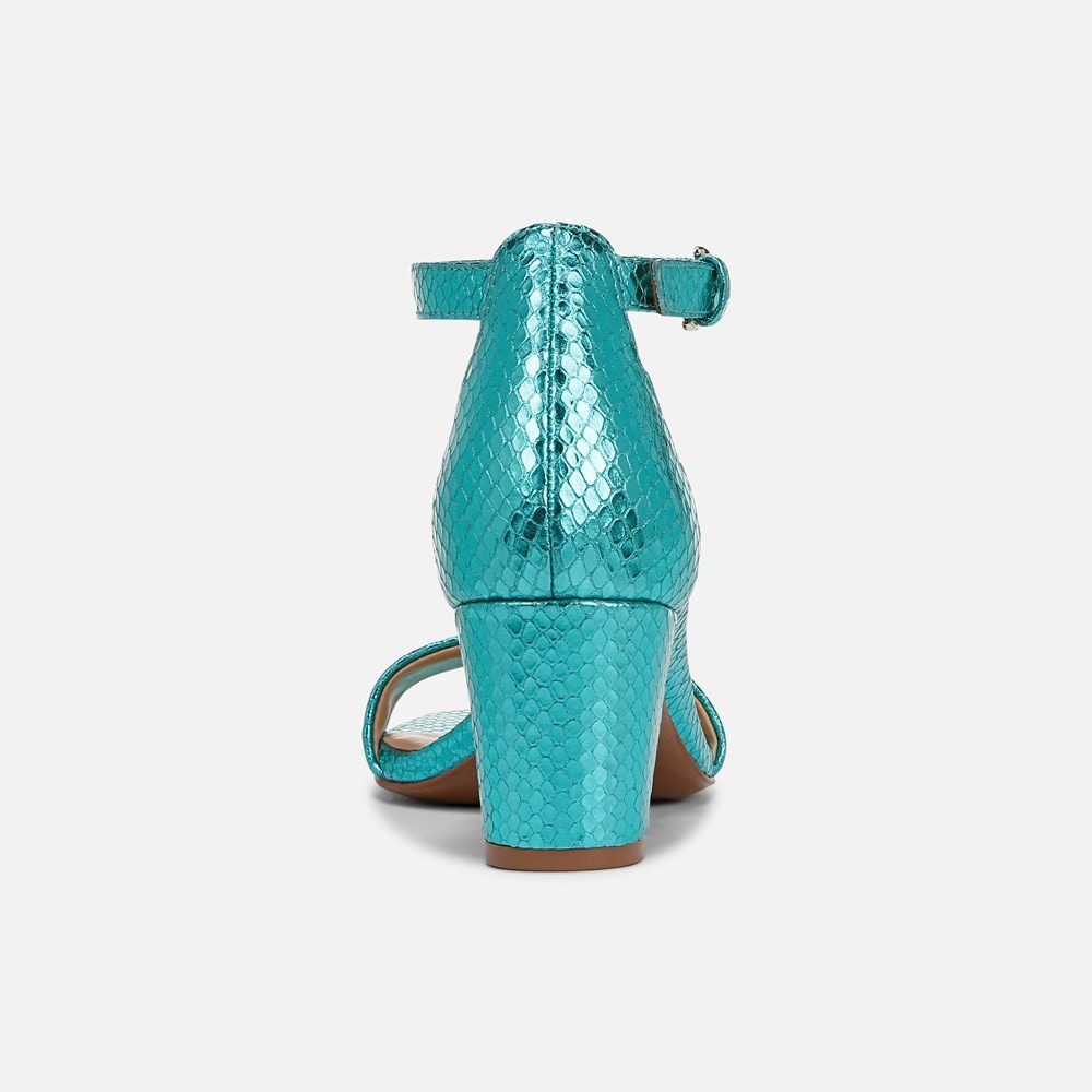 Naturalizer Limited Edition Vera Dress Sandal - Teal Metallic Snake Print Leather Naturalizer Limited Edition Vera Dress Sandal - Teal Metallic Snake Print Leather