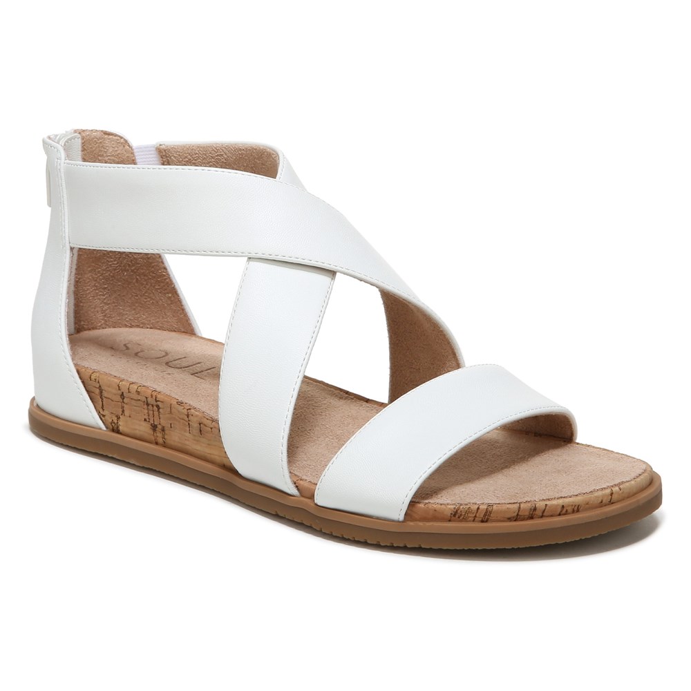 Naturalizer SOUL Cindi Sandal - White Synthetic Naturalizer SOUL Cindi Sandal - White Synthetic