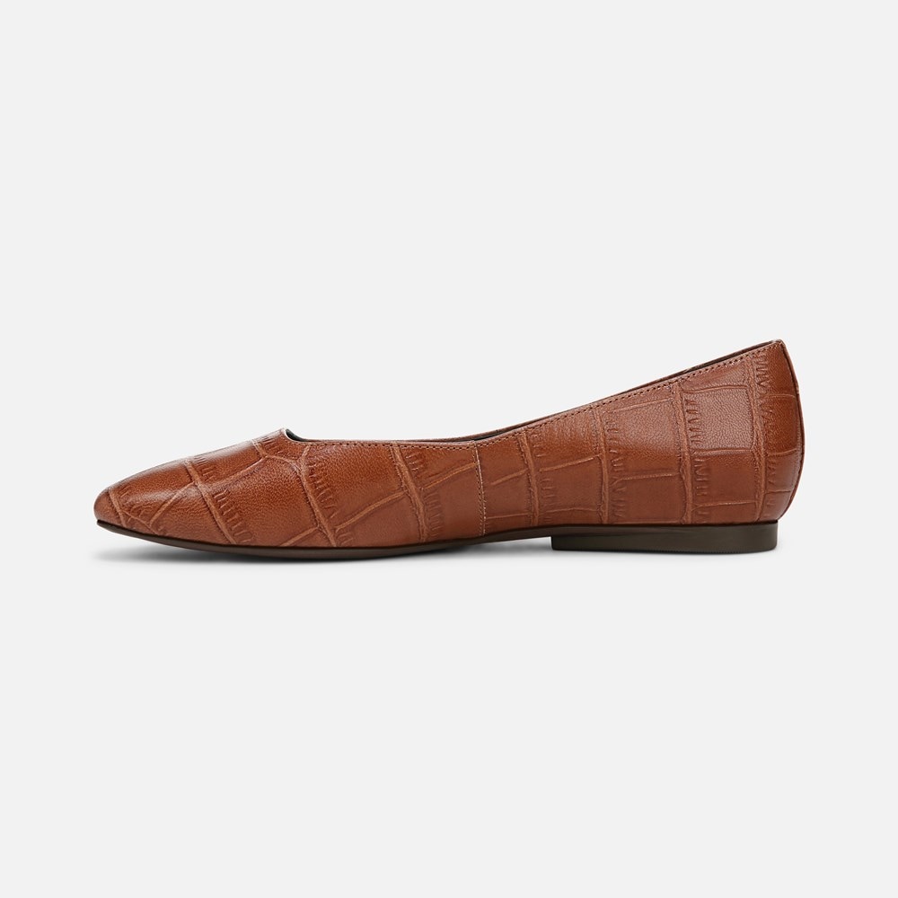 Naturalizer Chelsea Ballet Flat - English Tea Croc Leather Naturalizer Chelsea Ballet Flat - English Tea Croc Leather