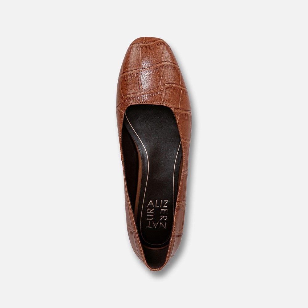 Naturalizer Chelsea Ballet Flat - English Tea Croc Leather Naturalizer Chelsea Ballet Flat - English Tea Croc Leather