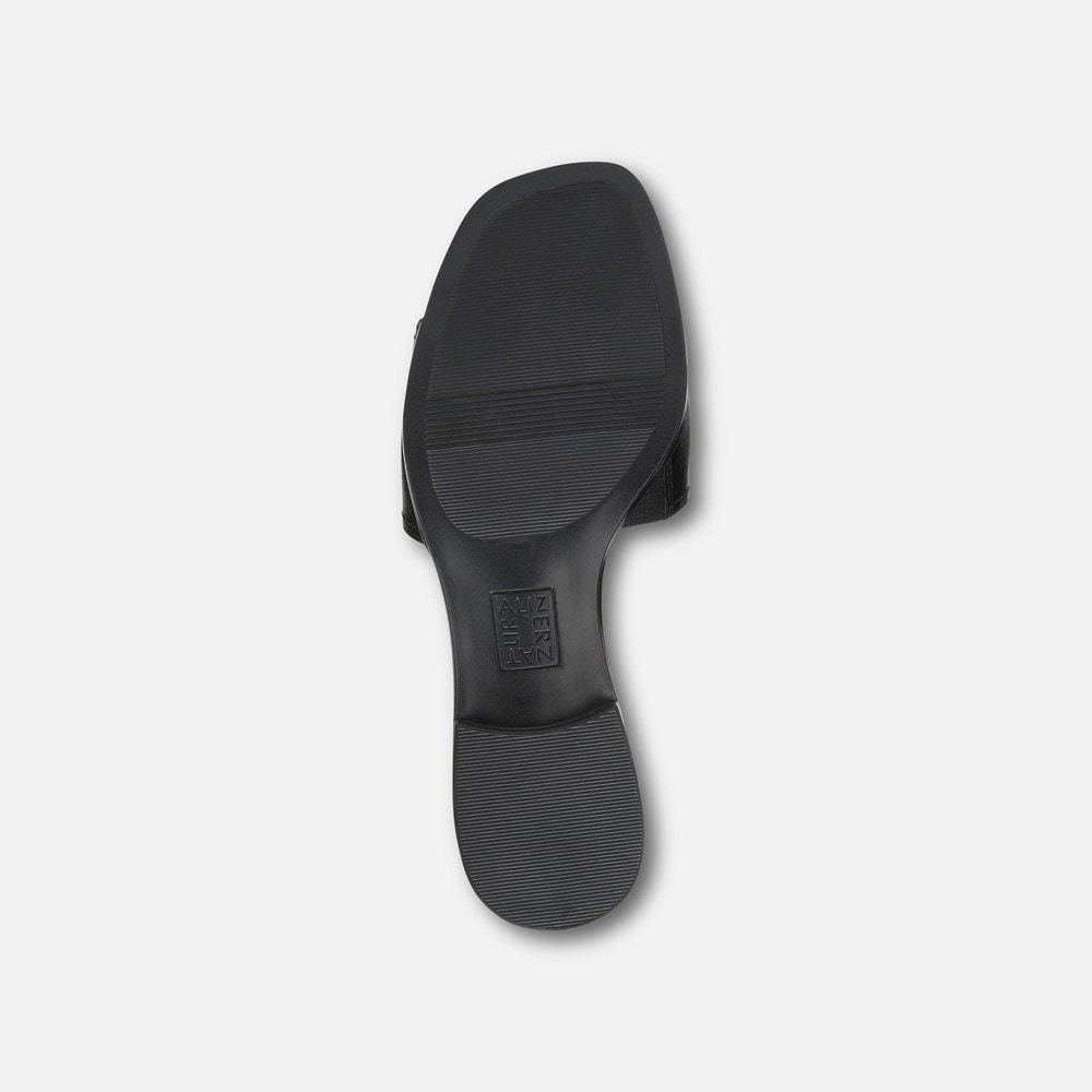 Naturalizer Genevieve Slide Sandal - Black Leather Naturalizer Genevieve Slide Sandal - Black Leather