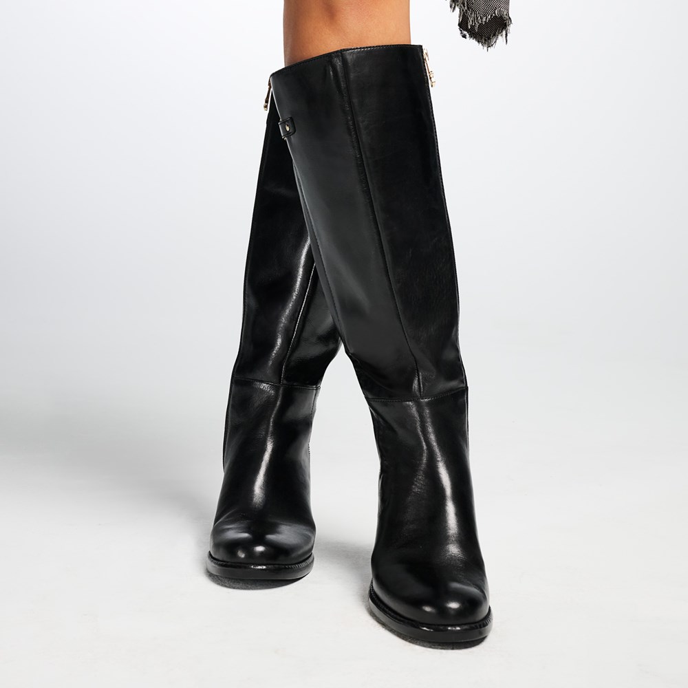 Naturalizer Fannie Knee High Boot - Black Leather