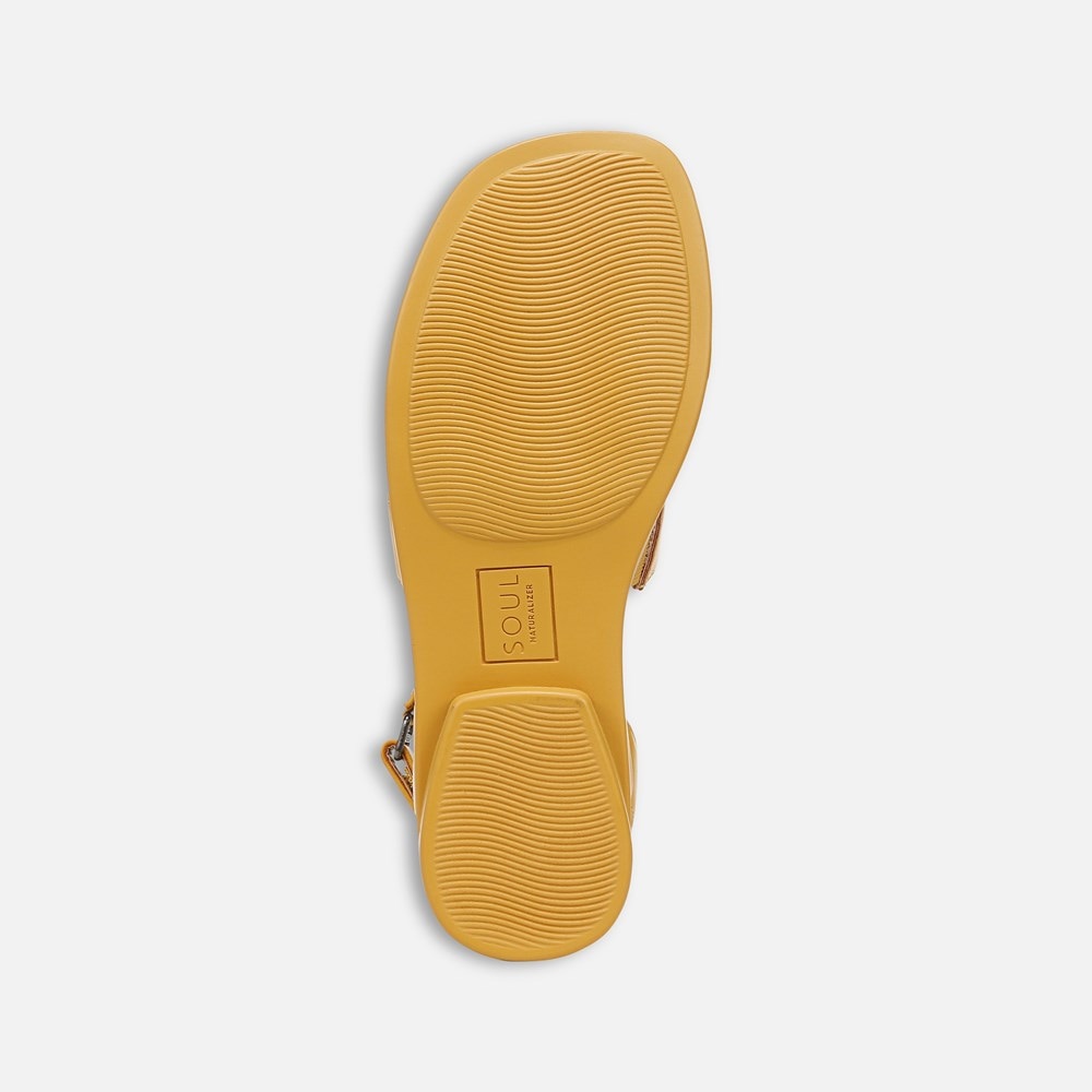 Naturalizer SOUL Fiesta Strappy Sandal - Yellow Faux Leather Naturalizer SOUL Fiesta Strappy Sandal - Yellow Faux Leather