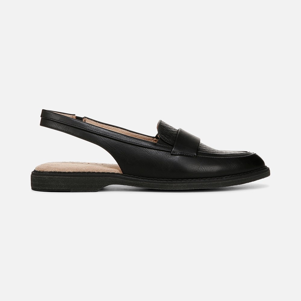 Naturalizer SOUL Yeah Slingback Loafer - Black Faux Leather Naturalizer SOUL Yeah Slingback Loafer - Black Faux Leather
