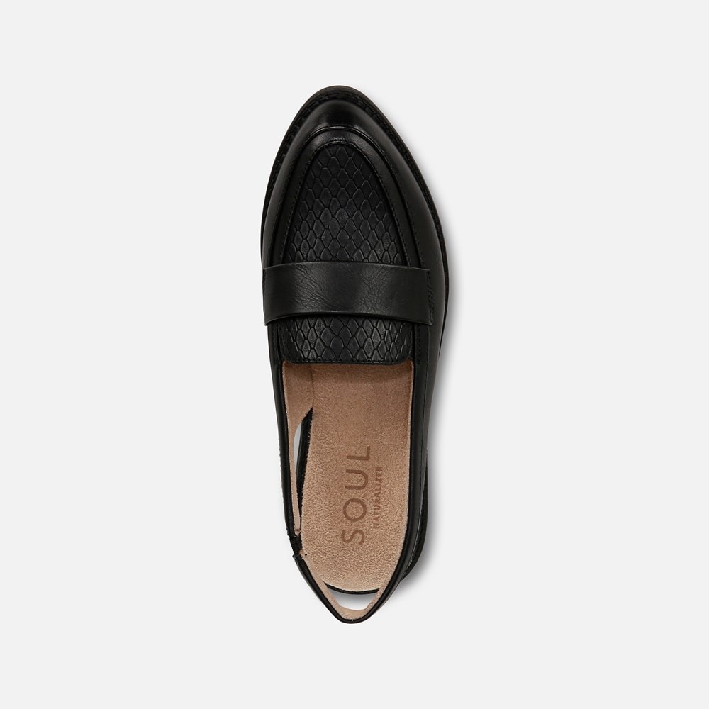 Naturalizer SOUL Yeah Slingback Loafer - Black Faux Leather Naturalizer SOUL Yeah Slingback Loafer - Black Faux Leather