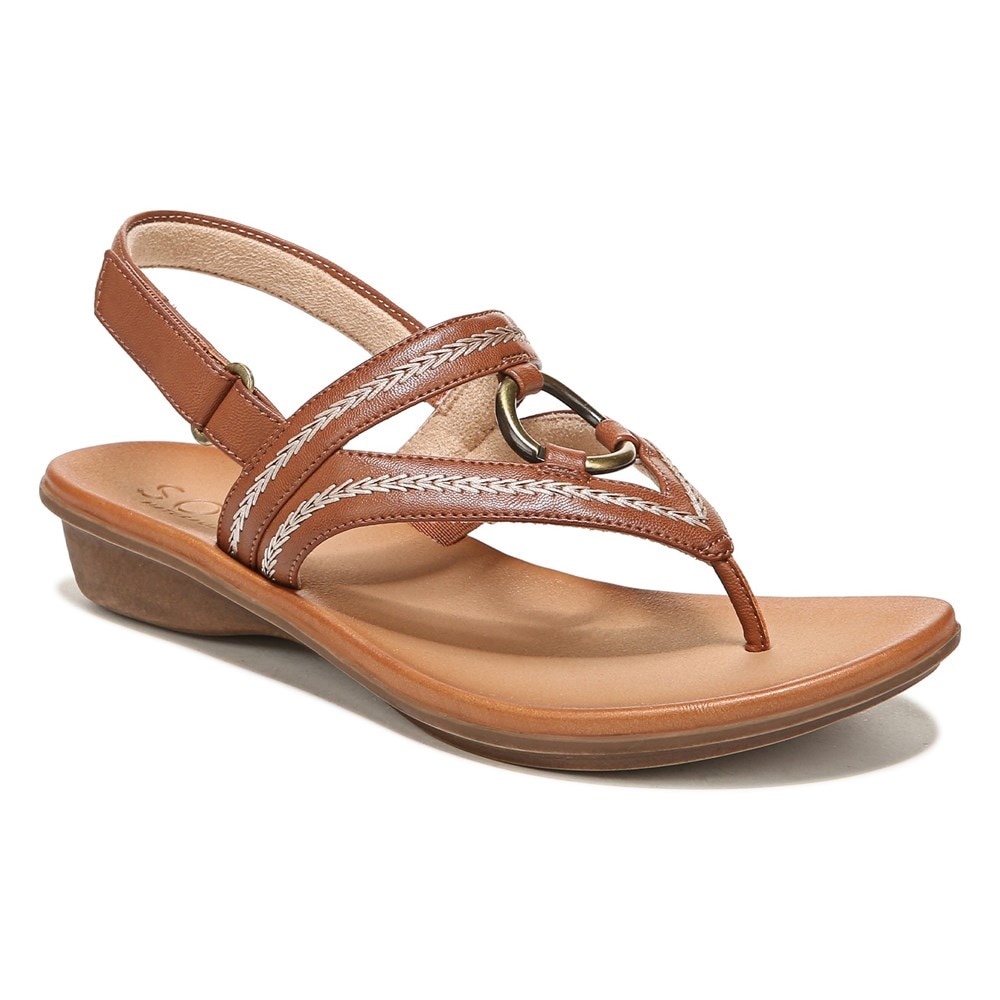 Naturalizer SOUL Sunny Sandal - Toffee Brown Faux Leather Naturalizer SOUL Sunny Sandal - Toffee Brown Faux Leather