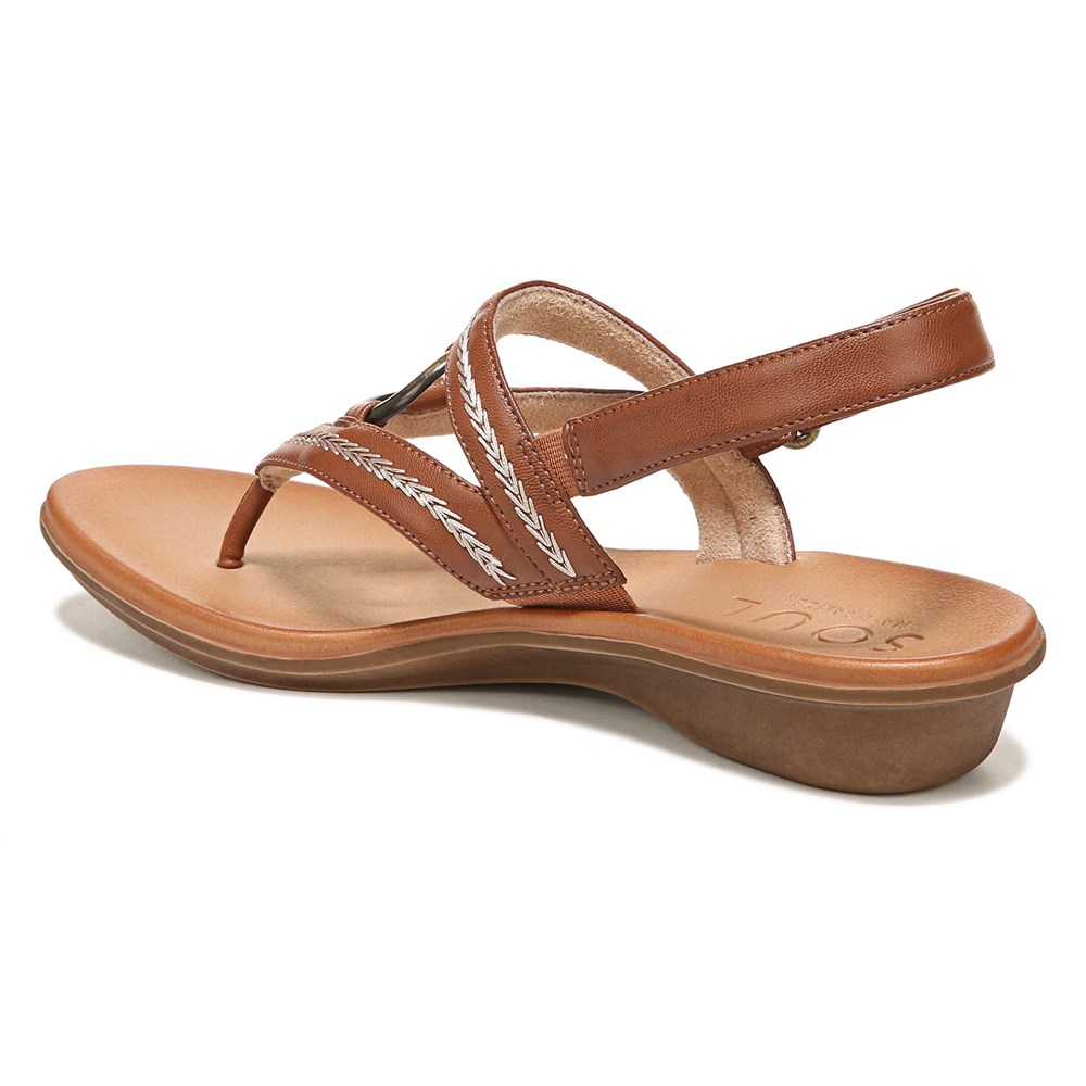 Naturalizer SOUL Sunny Sandal - Toffee Brown Faux Leather Naturalizer SOUL Sunny Sandal - Toffee Brown Faux Leather