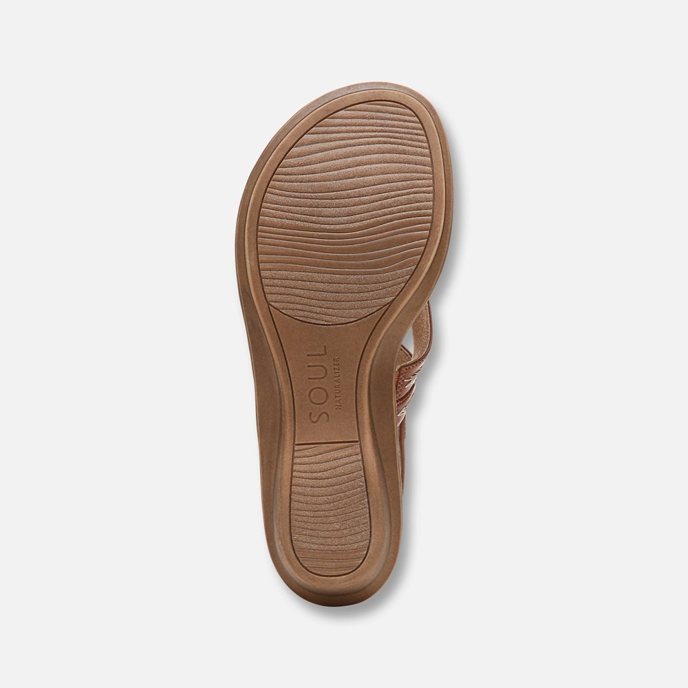Naturalizer SOUL Sunny Sandal - Toffee Brown Faux Leather Naturalizer SOUL Sunny Sandal - Toffee Brown Faux Leather