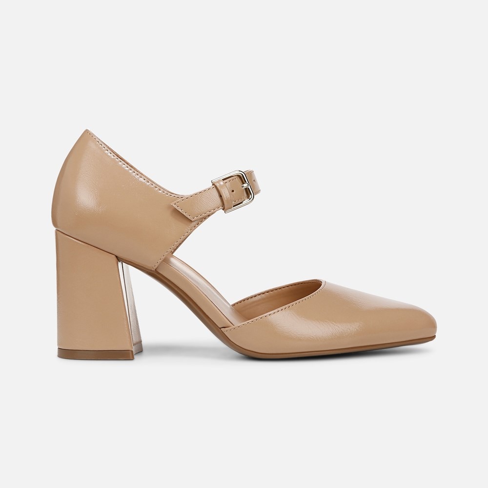 Naturalizer Pixie Mary Jane - Taupe Faux Leather Naturalizer Pixie Mary Jane - Taupe Faux Leather