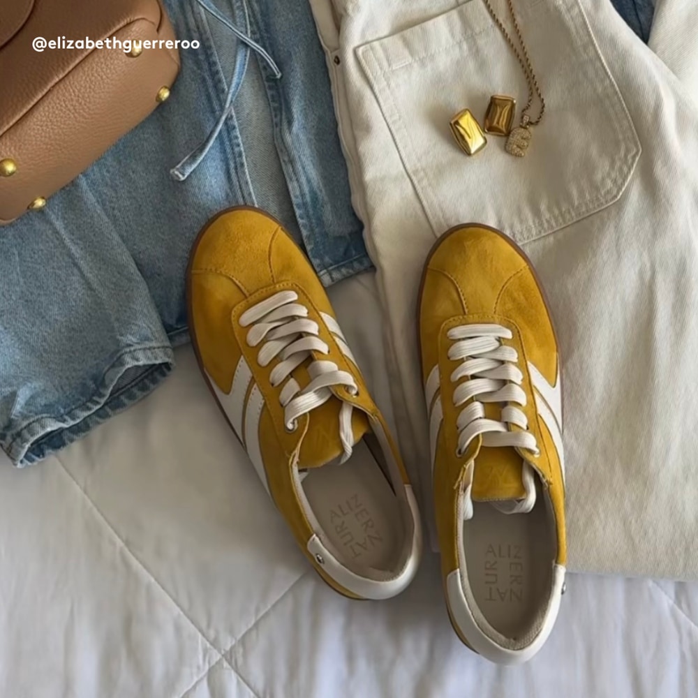 Naturalizer Medina Lace Up Sneaker - Spicy Yellow Nubuck Naturalizer Medina Lace Up Sneaker - Spicy Yellow Nubuck