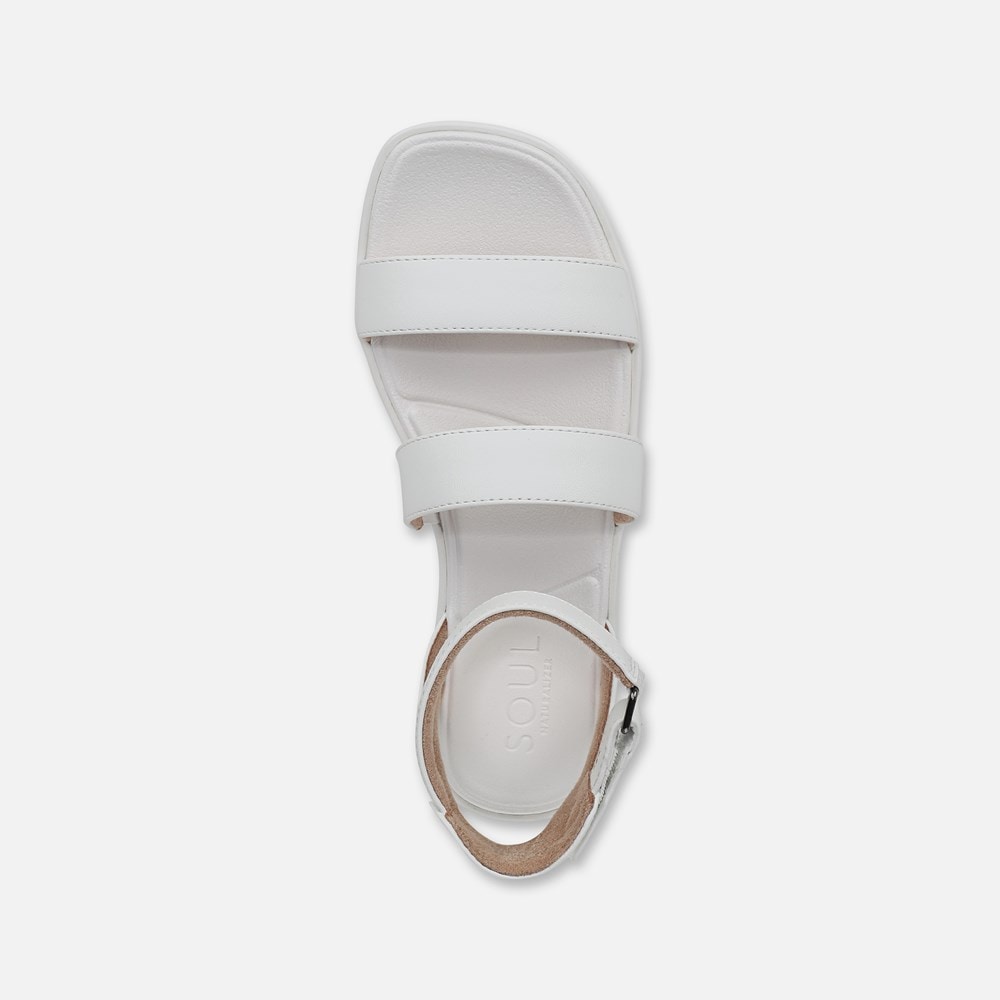 Naturalizer SOUL Fiesta Strappy Sandal - White Faux Leather Naturalizer SOUL Fiesta Strappy Sandal - White Faux Leather