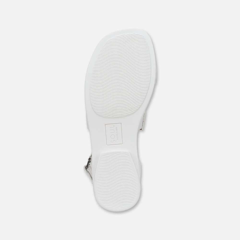 Naturalizer SOUL Fiesta Strappy Sandal - White Faux Leather Naturalizer SOUL Fiesta Strappy Sandal - White Faux Leather