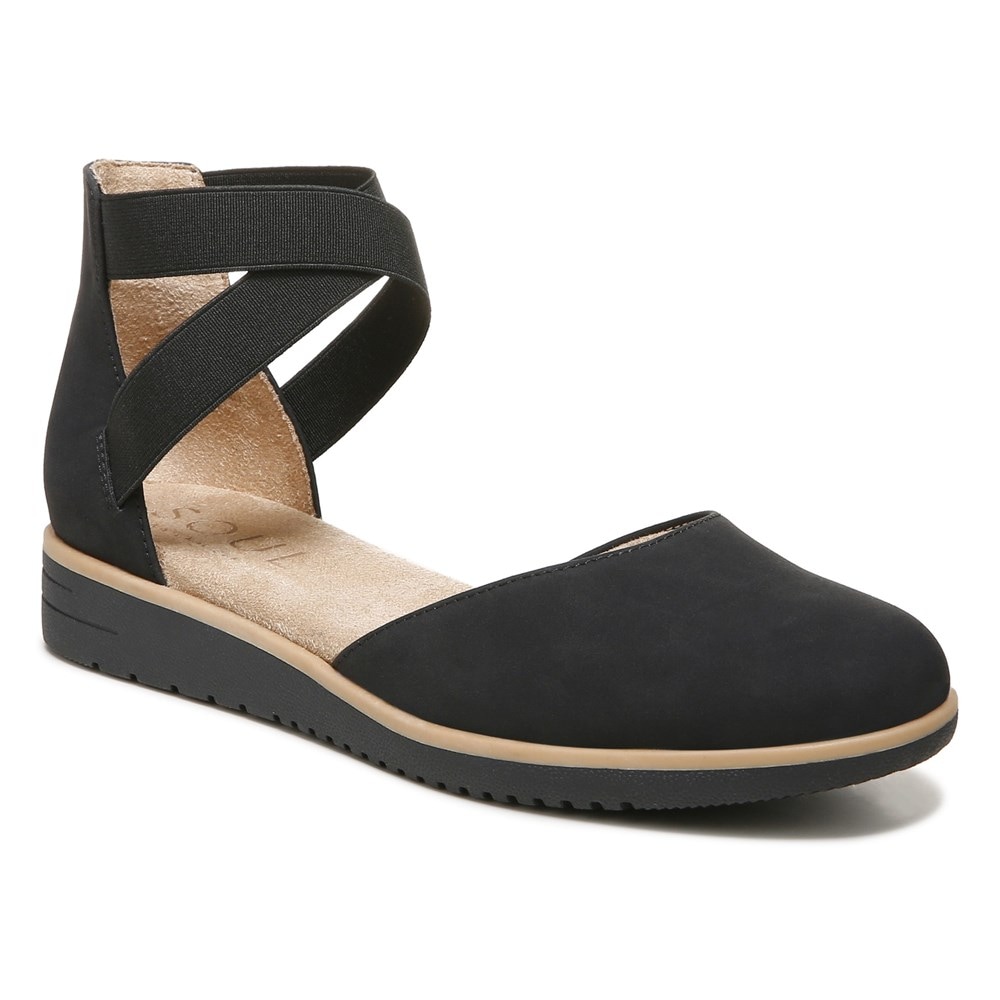 Naturalizer SOUL Intro Flat - Black Synthetic Naturalizer SOUL Intro Flat - Black Synthetic