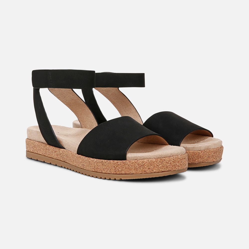 Naturalizer SOUL Deara Sandal - Black Faux Leather Naturalizer SOUL Deara Sandal - Black Faux Leather