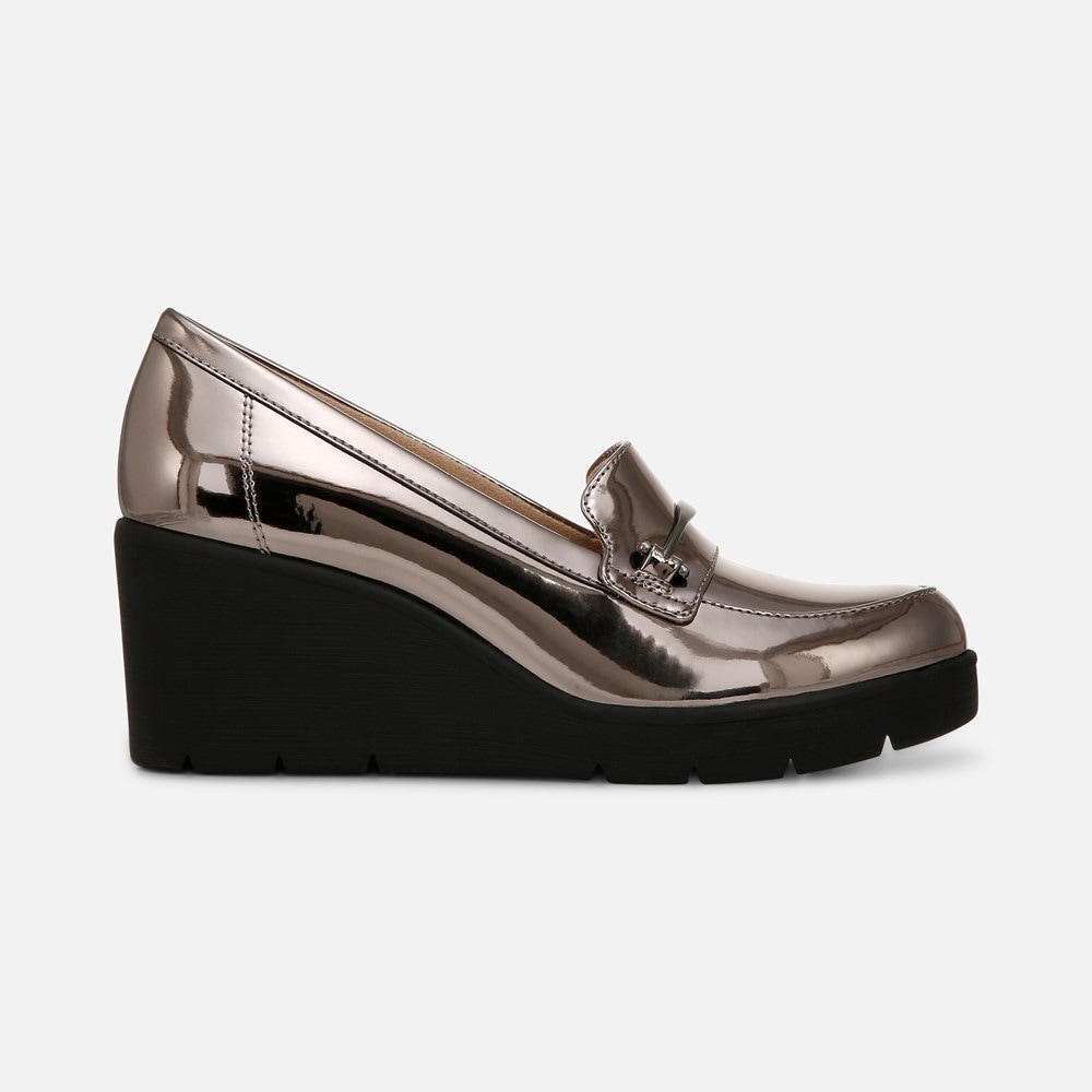 Naturalizer SOUL Achieve Wedge - Pewter Faux Leather Naturalizer SOUL Achieve Wedge - Pewter Faux Leather