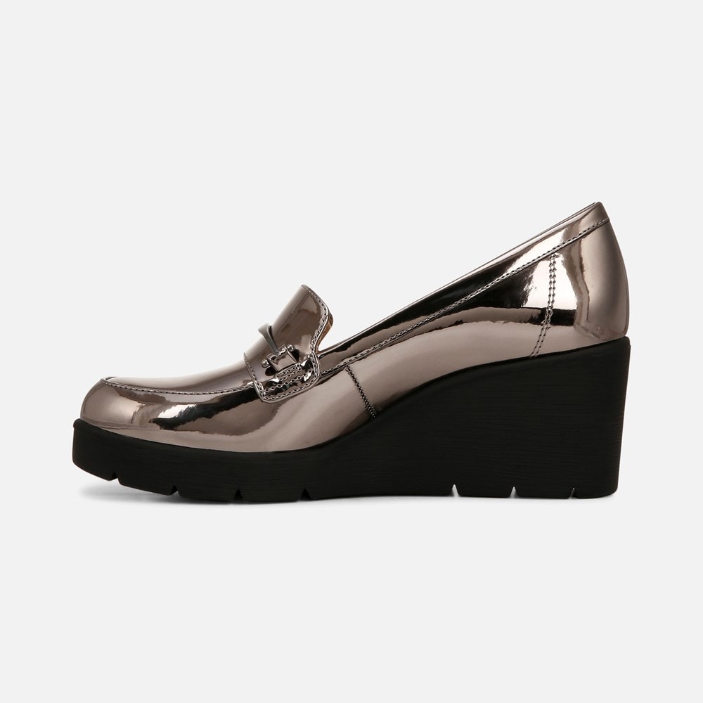 Naturalizer SOUL Achieve Wedge - Pewter Faux Leather Naturalizer SOUL Achieve Wedge - Pewter Faux Leather