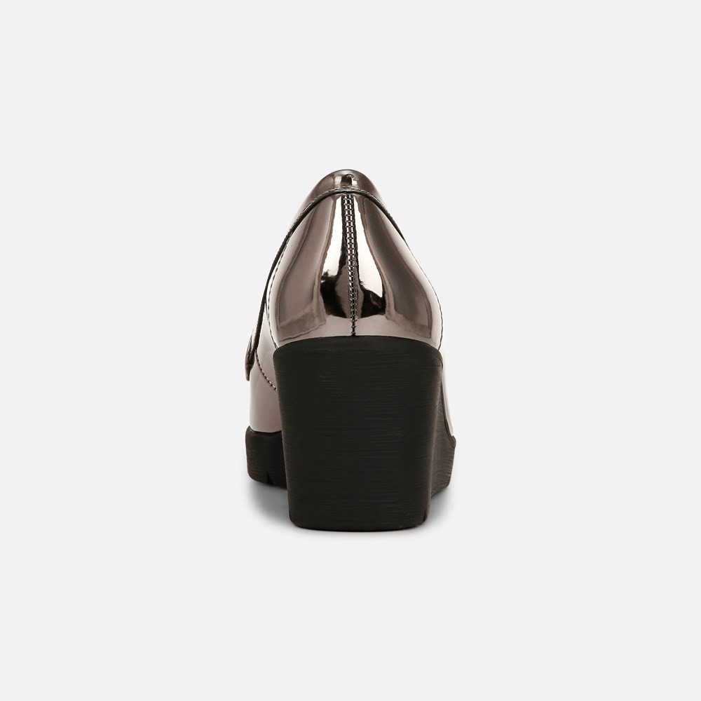 Naturalizer SOUL Achieve Wedge - Pewter Faux Leather Naturalizer SOUL Achieve Wedge - Pewter Faux Leather