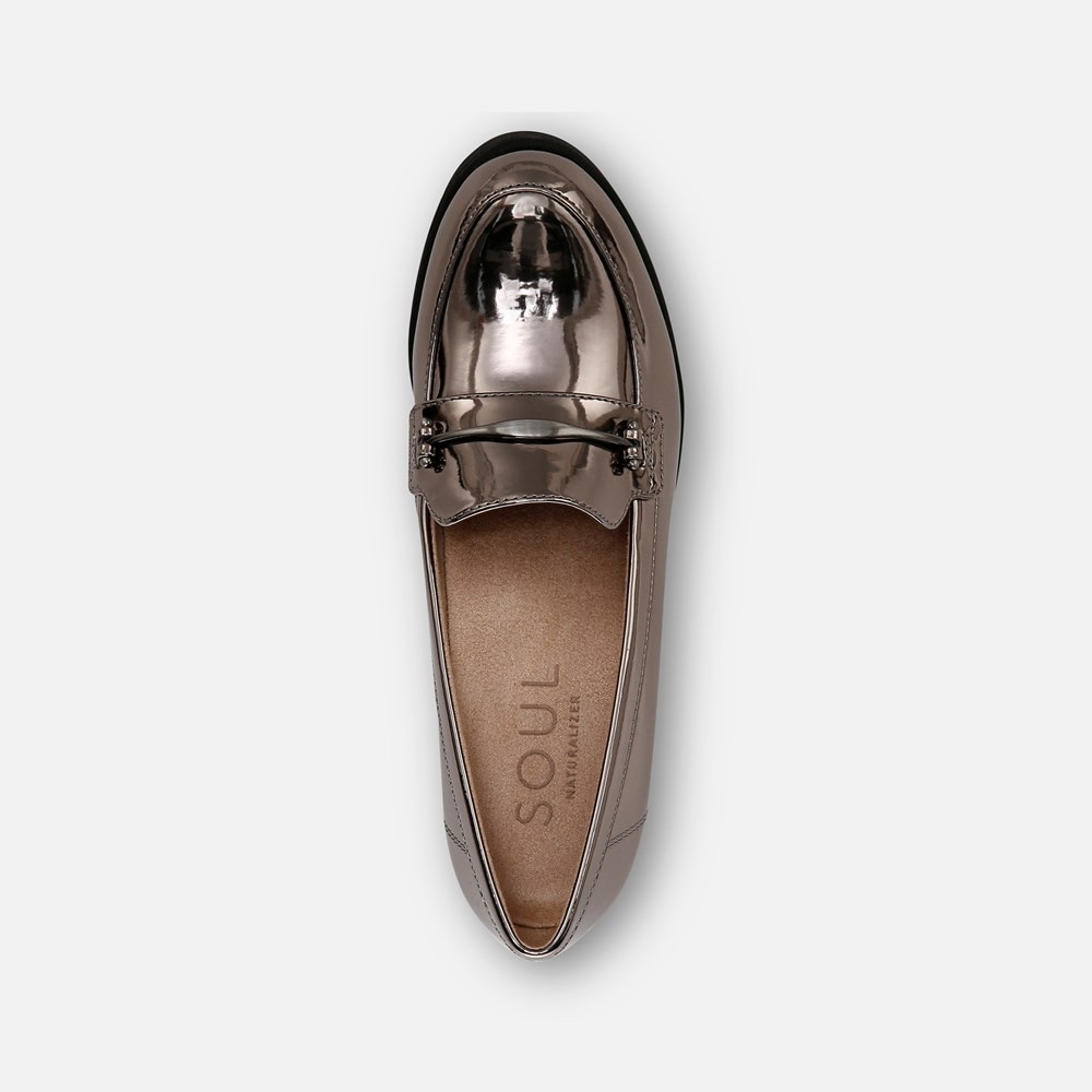 Naturalizer SOUL Achieve Wedge - Pewter Faux Leather Naturalizer SOUL Achieve Wedge - Pewter Faux Leather
