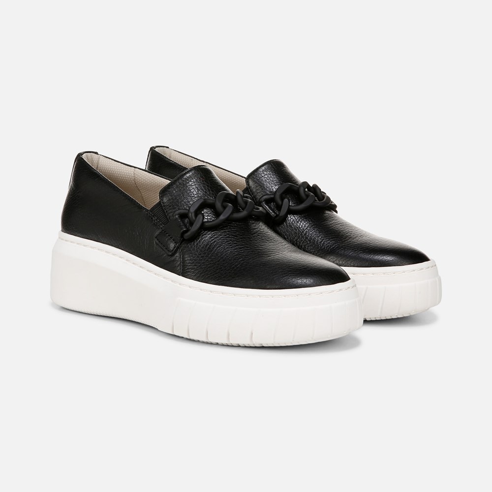 Naturalizer Daphne Slip on Sneaker - Black Leather Naturalizer Daphne Slip on Sneaker - Black Leather