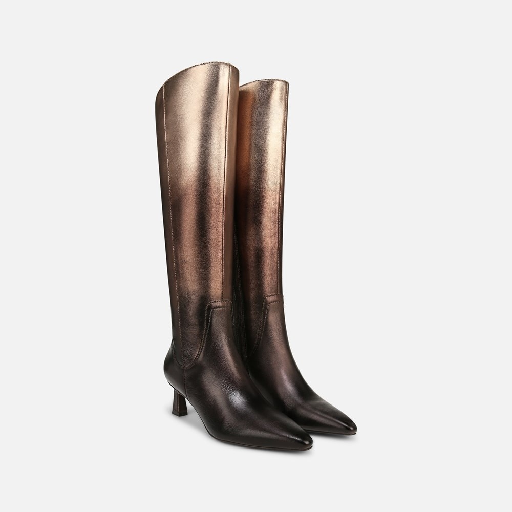 Naturalizer Deesha Unity Extra Wide Calf Boot by Deepica Mutyala - Unity Metallic Leather Naturalizer Deesha Unity Extra Wide Calf Boot by Deepica Mutyala - Unity Metallic Leather