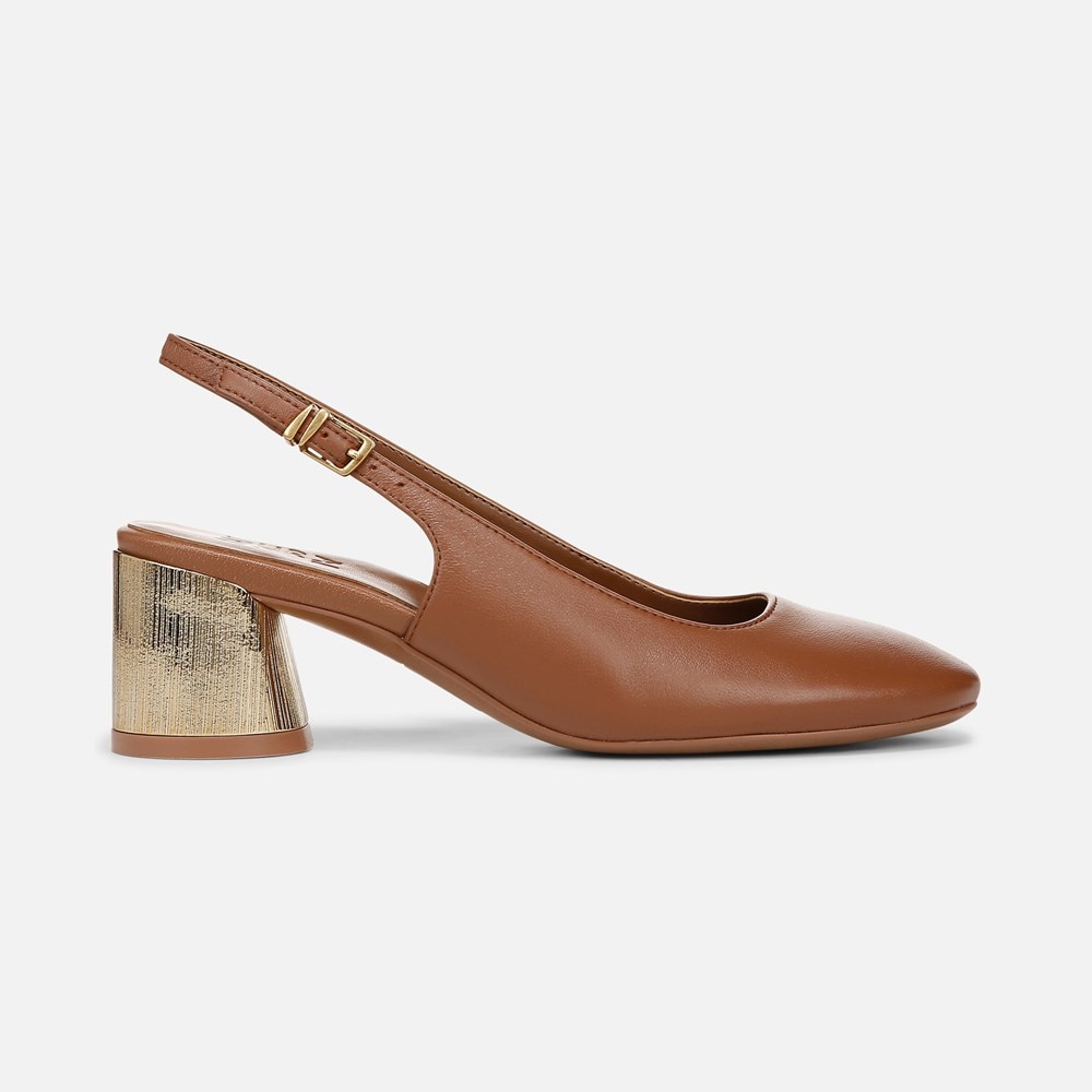 Naturalizer Lane Slingback Pump - English Tea Brown Leather Naturalizer Lane Slingback Pump - English Tea Brown Leather