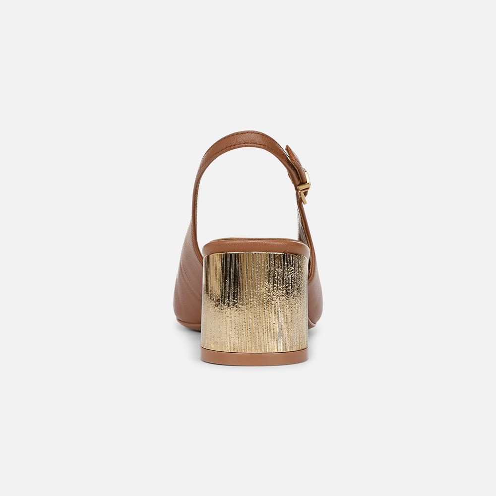 Naturalizer Lane Slingback Pump - English Tea Brown Leather Naturalizer Lane Slingback Pump - English Tea Brown Leather