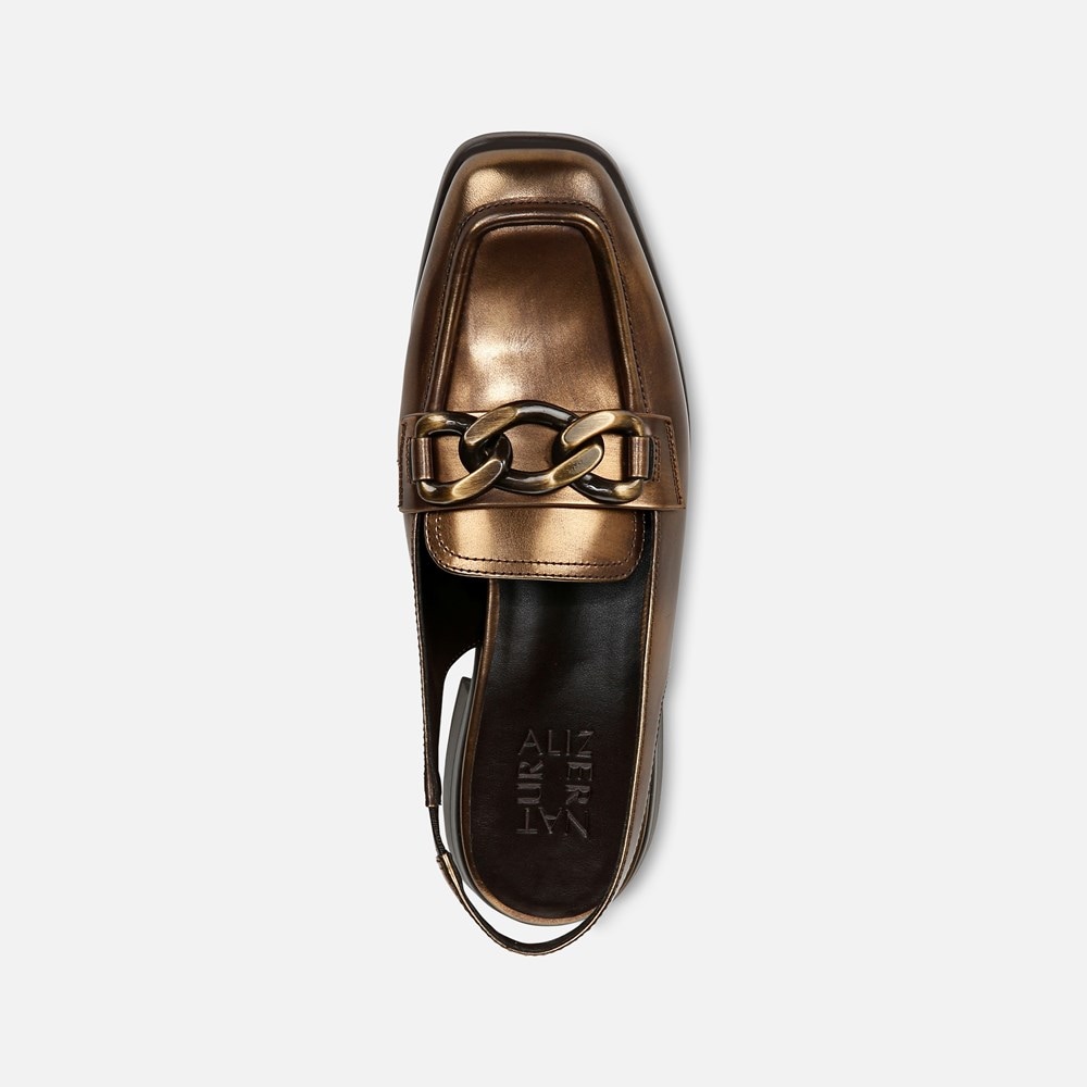 Naturalizer Frances Slingback Loafer - Bronze Leather Naturalizer Frances Slingback Loafer - Bronze Leather