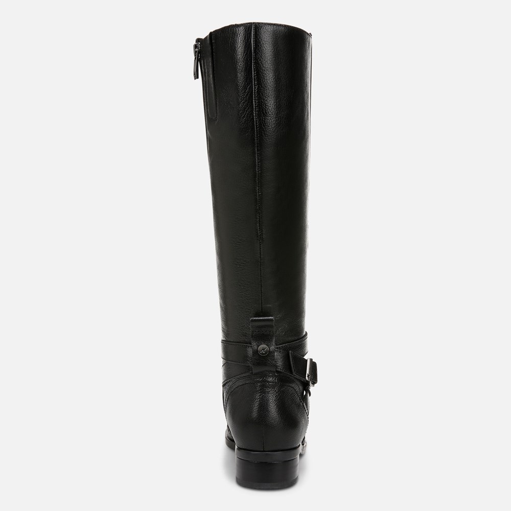 Naturalizer Rena 2 Wide Calf Riding Boot - Black Leather Naturalizer Rena 2 Wide Calf Riding Boot - Black Leather