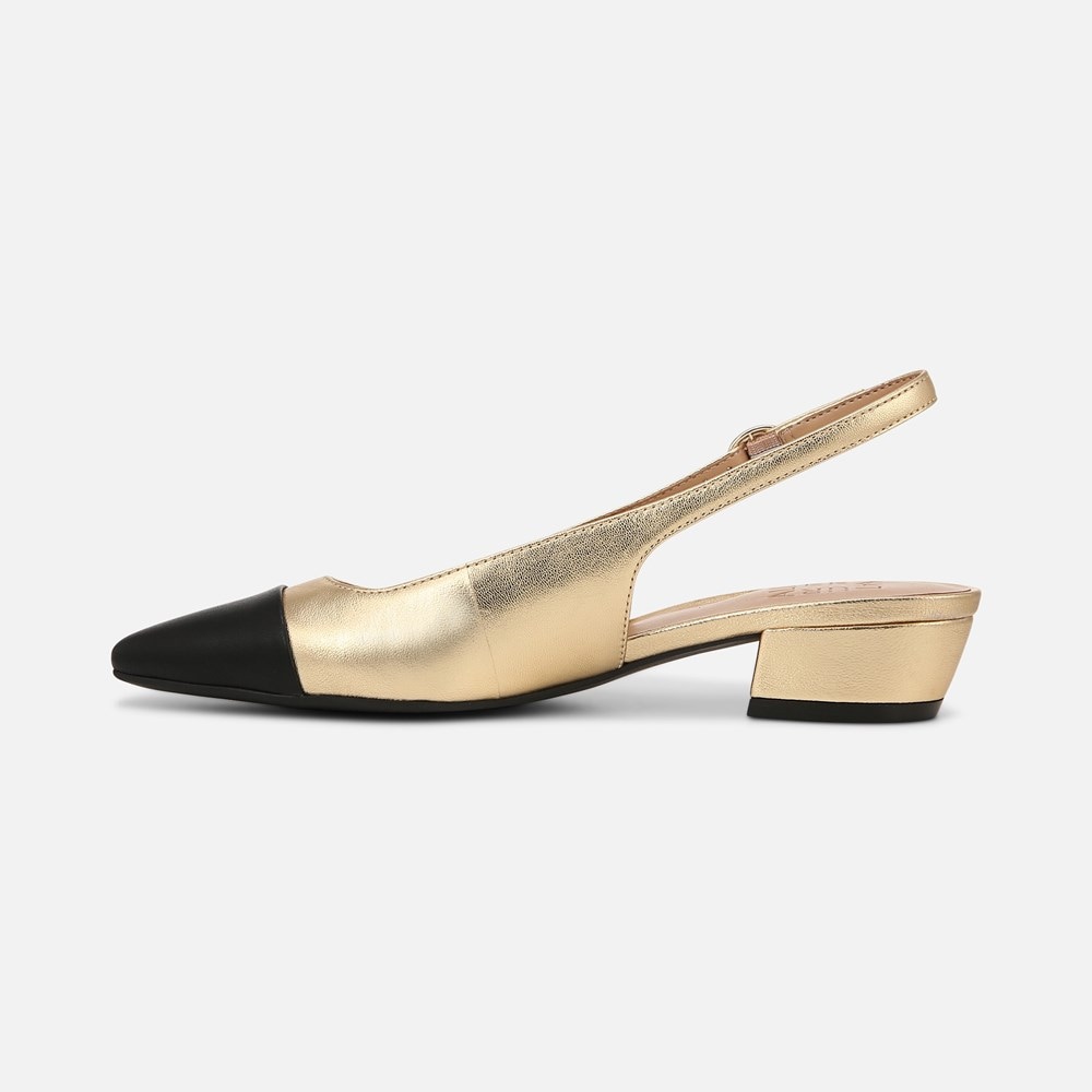 Naturalizer Banks Slingback - Dark Gold/Black Leather Naturalizer Banks Slingback - Dark Gold/Black Leather