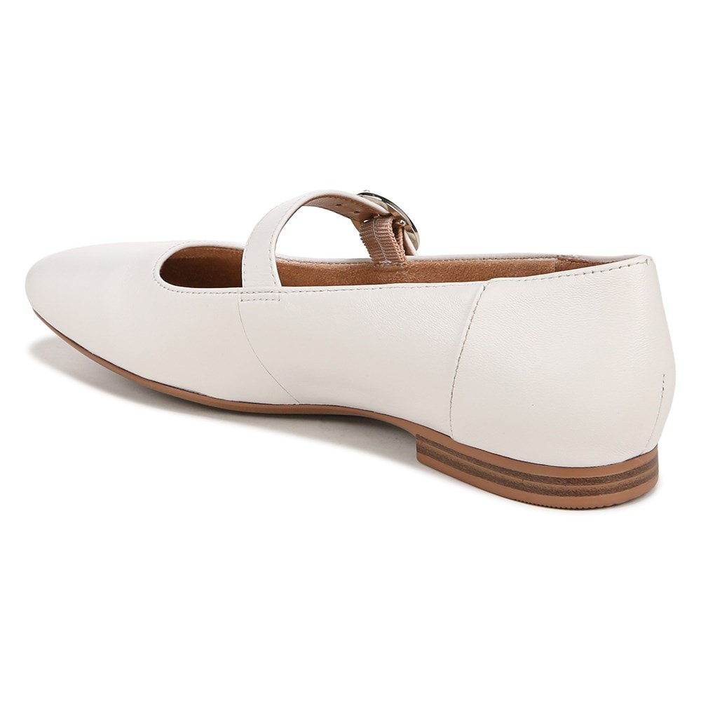 Naturalizer Kelly Mary Jane Flat - Warm White Leather Naturalizer Kelly Mary Jane Flat - Warm White Leather