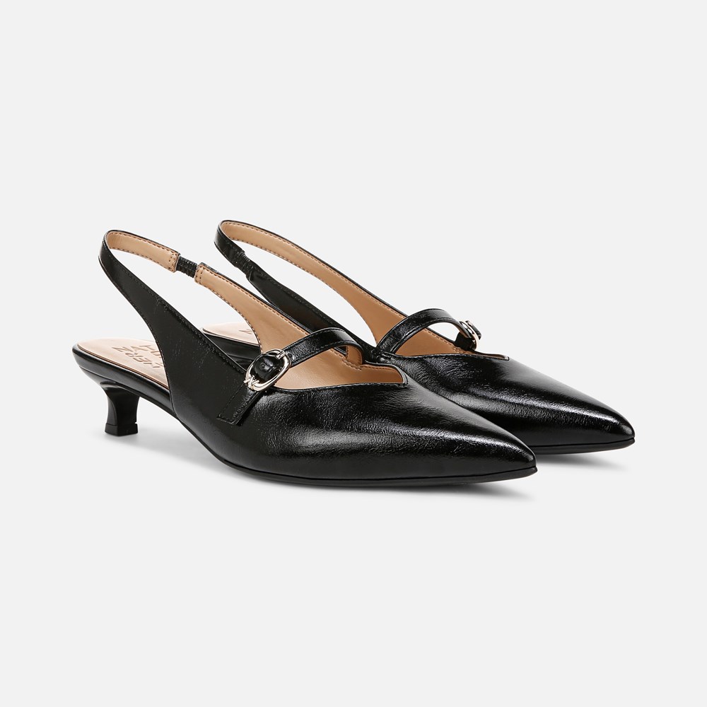 Naturalizer Grayson Mary Jane Slingback - Black Faux Leather Naturalizer Grayson Mary Jane Slingback - Black Faux Leather