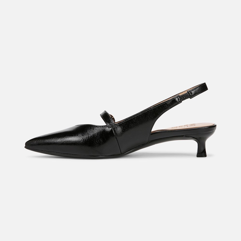 Naturalizer Grayson Mary Jane Slingback - Black Faux Leather Naturalizer Grayson Mary Jane Slingback - Black Faux Leather