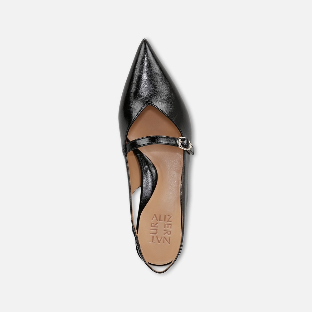 Naturalizer Grayson Mary Jane Slingback - Black Faux Leather Naturalizer Grayson Mary Jane Slingback - Black Faux Leather